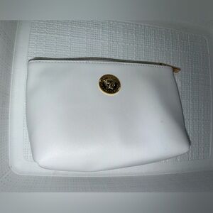 Versace White Leather bag with Gold Accent
